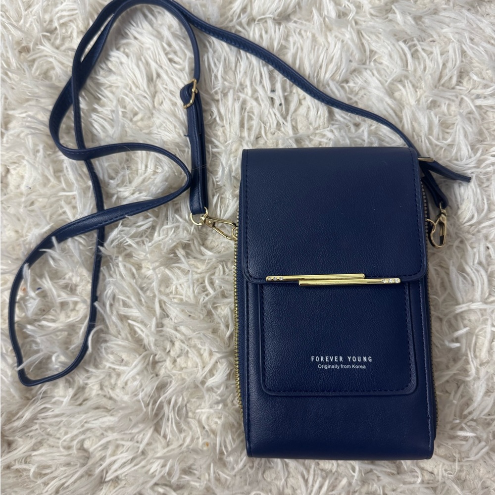Forever Young Blue Crossbody Bag with Sleek Design